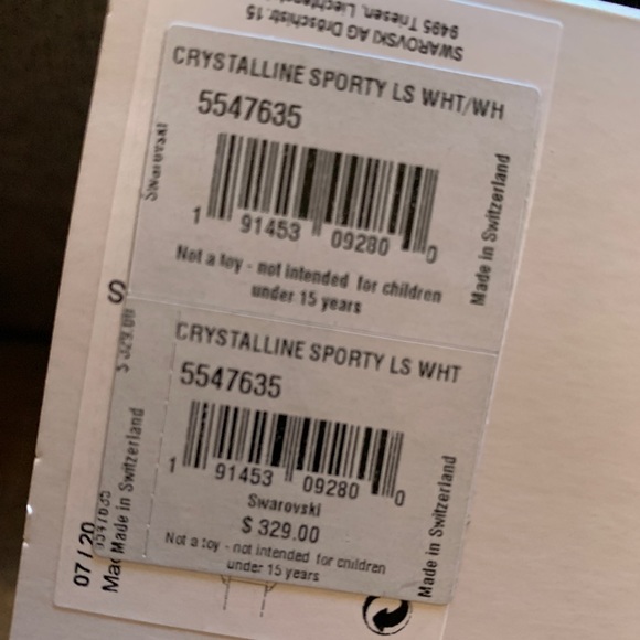 Authentic SWAROVSKI Crystalline sporty gold stainless steel leather strap watch - Picture 13 of 13